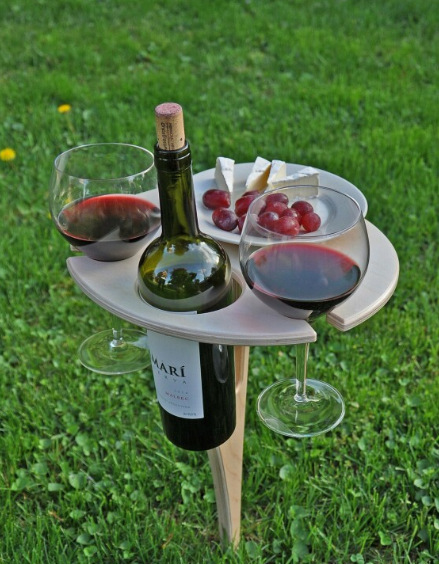 Vino-Flair-Table - Tragbares Wein&Picknick Tischlein