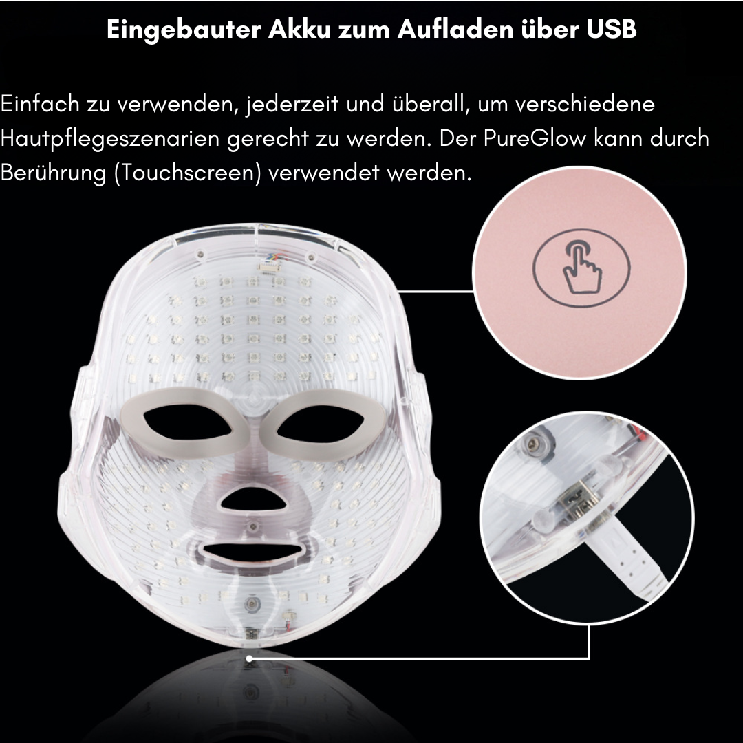 PureGlow LED Lichttherapie-Maske